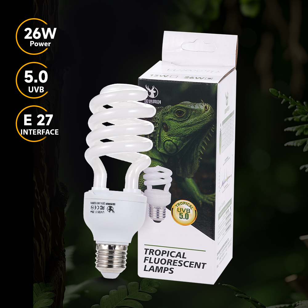 Calcium Powder Reptile - Lâmpada UVB para Répteis 26W 5.0