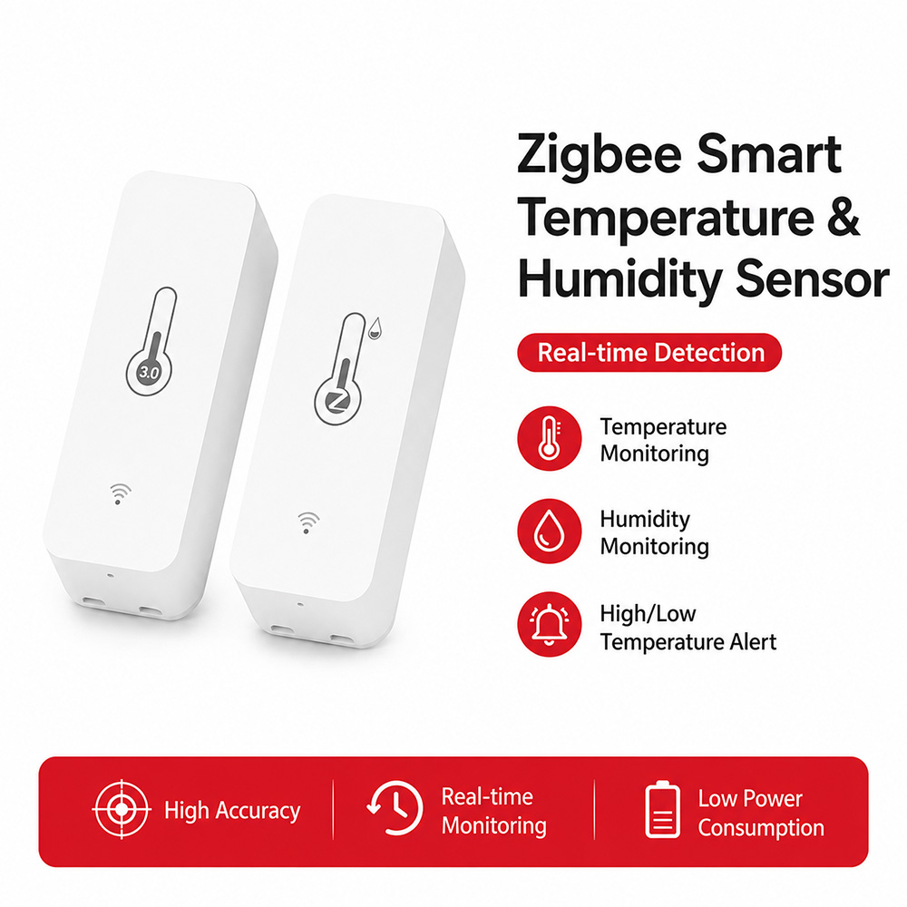 Digital Hygrometer Probe - Sensor de Temperatura e Umidade Zigbee,