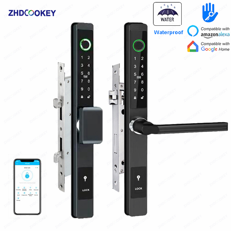 Glass Door Hinge - Fechadura Digital Biométrica ZHDCOOKEY à Prova