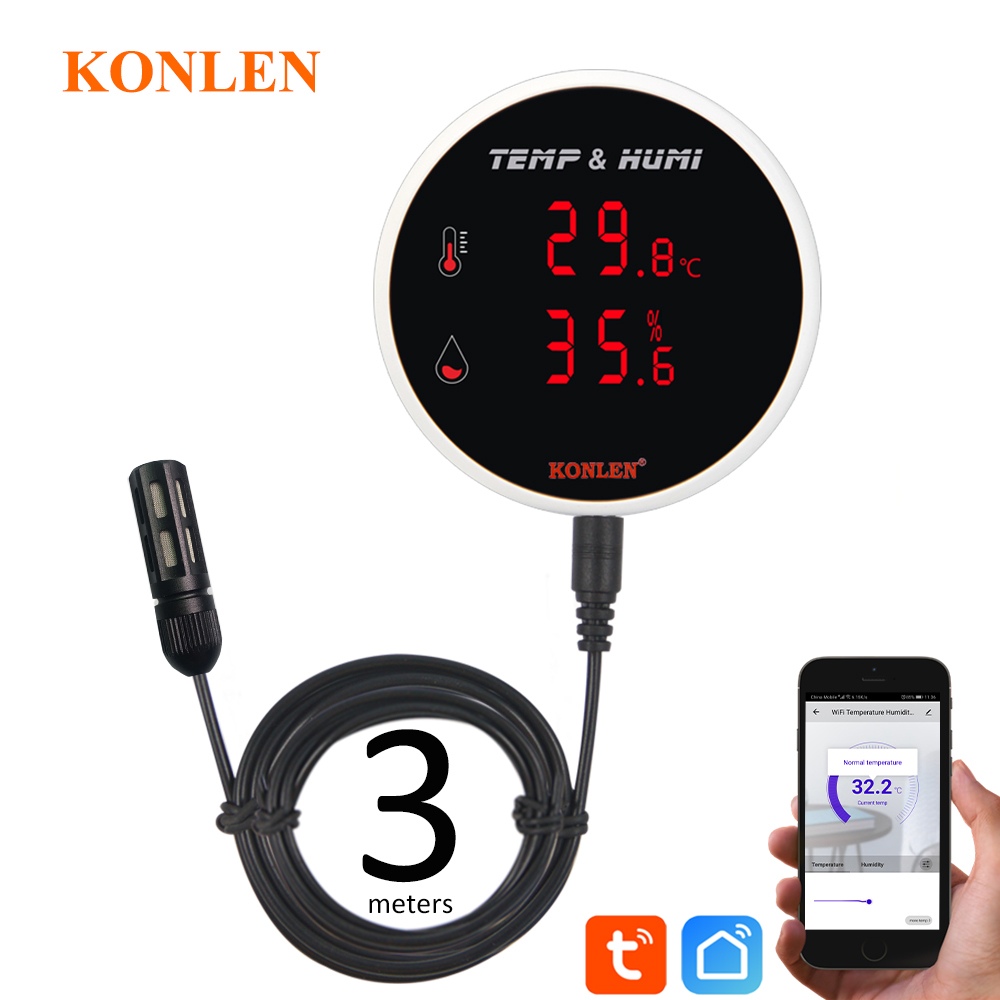 Tuya wifi sensor de umidade te - Digital Hygrometer Probe avaliação e preço